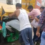 धारूहेड़ा: नंदरामपुरेवाड़ी में सवारियों से भरा टैंपो पलटा, लगा जाम
